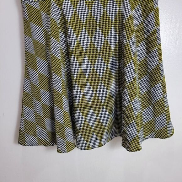 Chartreuse Harlequin Houndstooth Dress - Picture 4 of 14